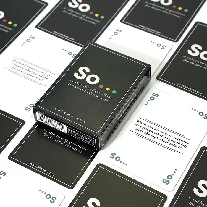 Jeu de cartes de conversation de haute qualité, questions de style spécial, jeu de société pour adultes et familles, idéal pour les soirées et les loisirs