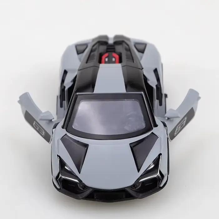 (Boîte en carton ondulé) échelle 1/36, voiture jouet style Lanbo Big Bull, ressort puissant, moulage en métal, jouet, le meilleur cadeau.