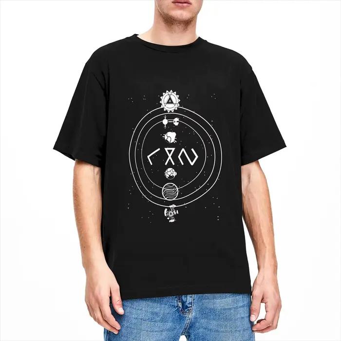 Outer Wilds T-shirts détaillés pour hommes et femmes, t-shirts amusants en coton, col rond, manches courtes, vêtements 6XL