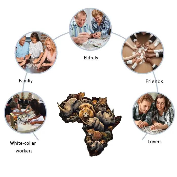Puzzle en bois du monde Animal