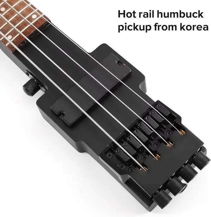 Batking-Basse électrique de voyage, sauna, 4 cordes, avec Gigbag