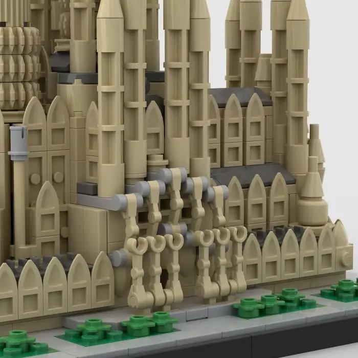 Kit de briques 854 pièces Barcelone Sagrada Familia – Modèle à assembler de l'icône de l'architecture espagnole