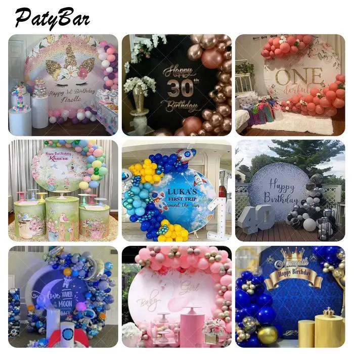 Décor de fond circulaire pour fête d'anniversaire d'enfants ou baby shower