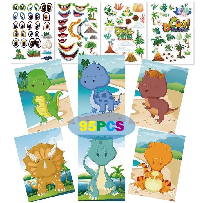Faire un visage bricolage Animal princesse dinosaure Puzzle autocollants enfants jeux