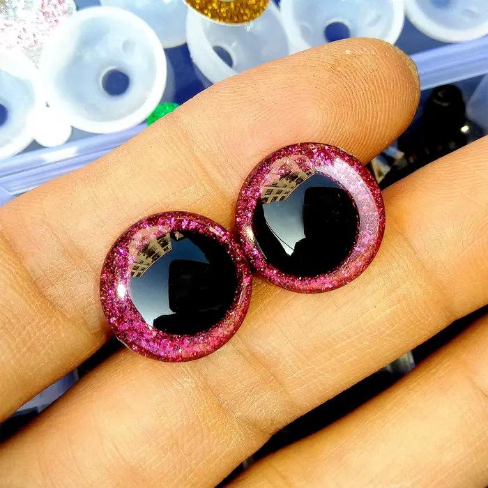 Yeux de sécurité à paillettes 3D pour élèves tordues