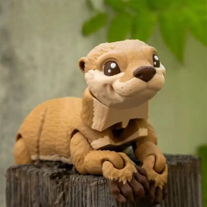 Design créatif 3D imprimé loutre multi-articulé mobile PLA