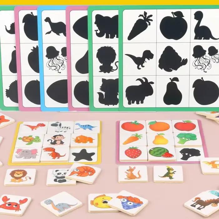 Jeu de société assorti en forme de Montessori