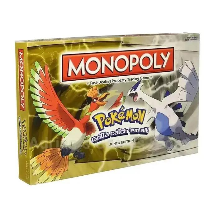 Nouvelle Version anglaise Pokemon Pikachu monopole immobilier pour adultes et enfants 2-6 personnes fête d'anniversaire