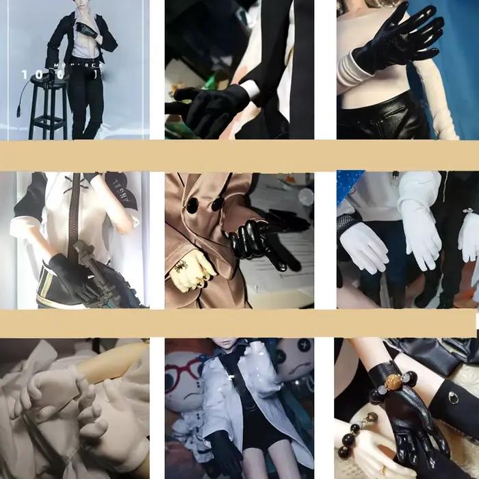 Gants tricotés ou en PU Vintage pour Poupées BJD à l'échelle 1/4 et 1/3 Occasions Spéciales Collectionneur Sophistication