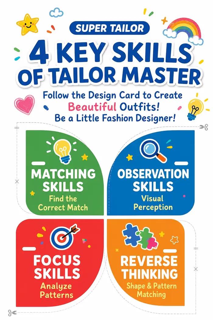 Jeu de société de correspondance Tailor Master, jouet éducatif de puzzle spatial pour enfants, jeu interactif parent-enfant, à partir de 3 ans