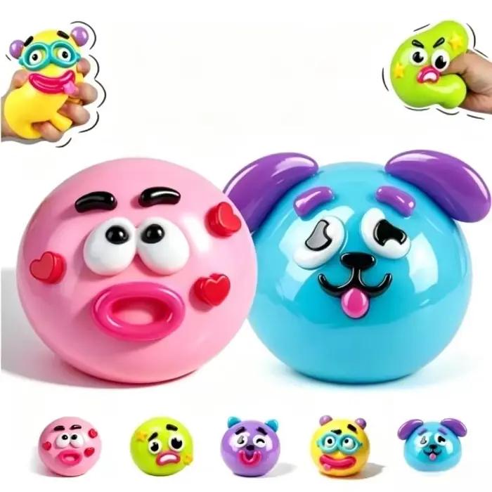 Nouveauté 2026 Smushers Squishy, Jouet Squishy Curiosities Dog Face Swap, Jouet à presser mignon, doux, malléable, à remontée lente, sensoriel et relaxant