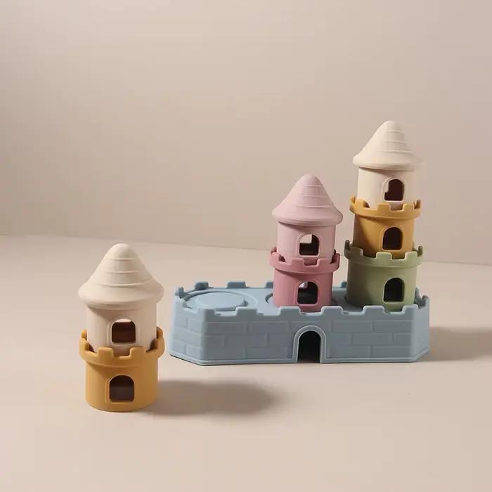 Jouet Château pour Bébé en Silicone de Qualité Alimentaire