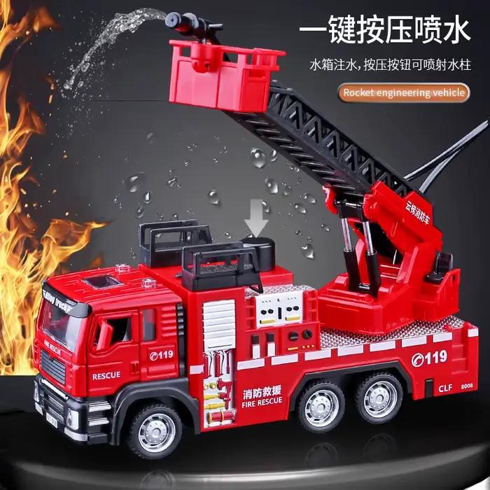 Modèle de voiture de pompiers 1/32 avec son et lumière