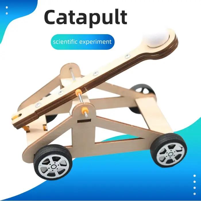 Kit d'expérimentation scientifique DIY : Jouet catapulte à construire soi-même