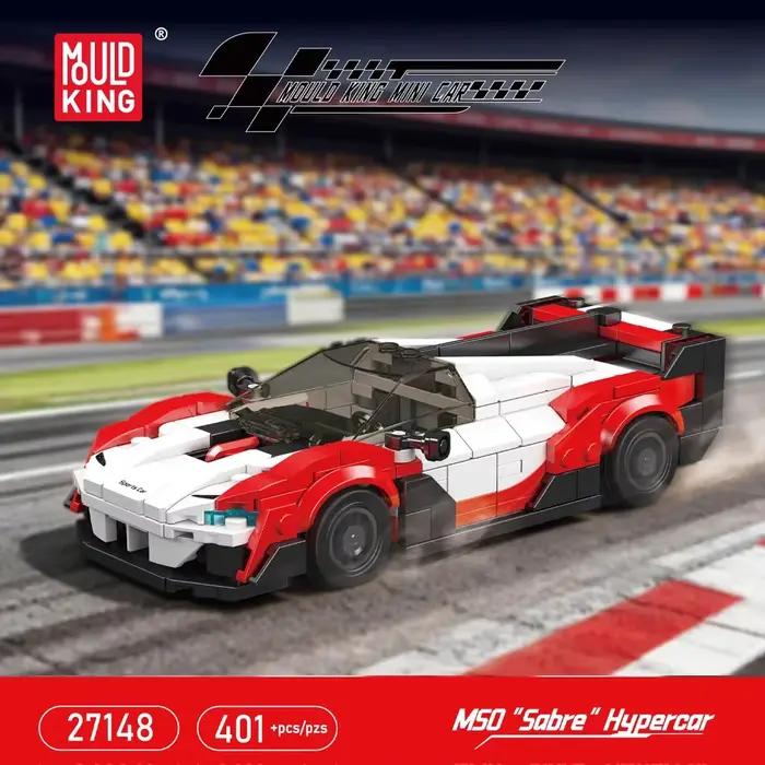 MOULD KING Modèle de Supercar en Blocs de Construction MOC Voiture de Course Rétro Muscle Car Jouet