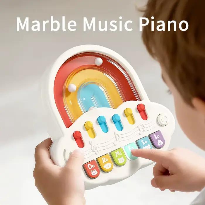 Clavier électronique lumineux arc-en-ciel pour enfants avec divertissement multi-modes