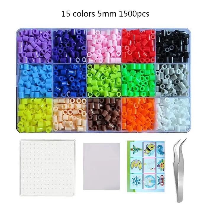 15 couleurs 5mm /2.6mm ensemble perles de fusion Pixel Art Puzzle Hama