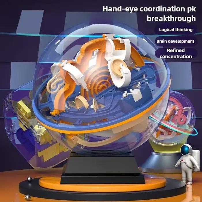 Puzzle 3D balle labyrinthe macroupta forme géométrique en plastique ABS pour enfants et adultes jeux d'obstacles montessori équilibrage coordination motrice occasions spéciales