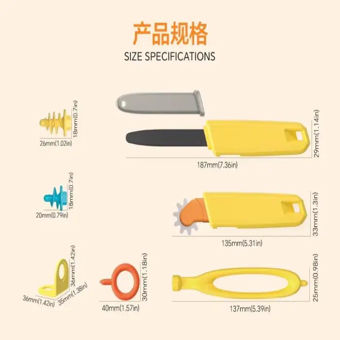 Outils en carton pour enfants avec coupe-carton et boîte