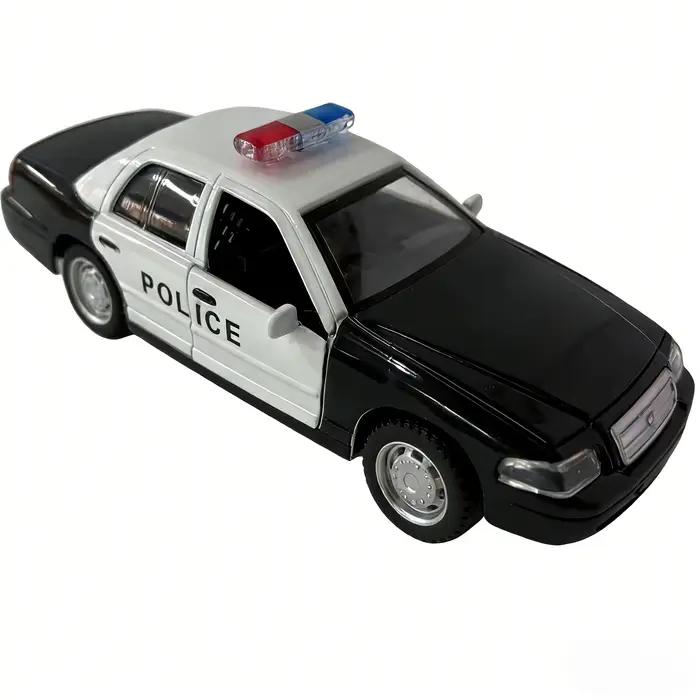 Modèle de voiture de police interactive avec effets sonores et lumineux pour enfants