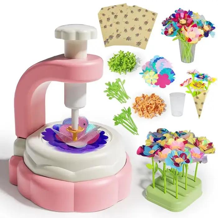 Bouquets de fleurs en tissu, jouets, Kits artisanaux de bricolage, jouets pour enfants, marché de fleurs faites à la main, jouet pour filles, cadeau de noël et d'anniversaire
