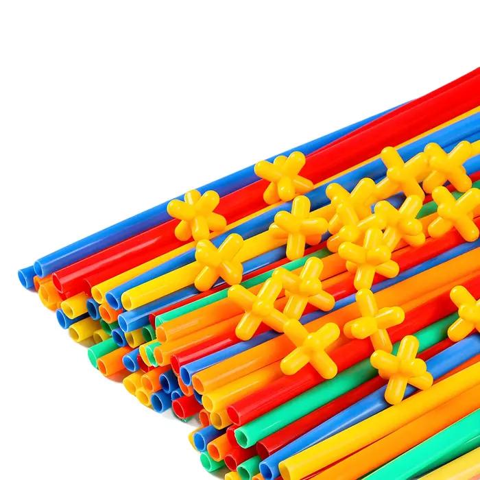 Jouets de constructeur de paille, blocs de construction, pailles et connecteurs, ensembles de construction, motricité, jouet éducatif d'ingénierie