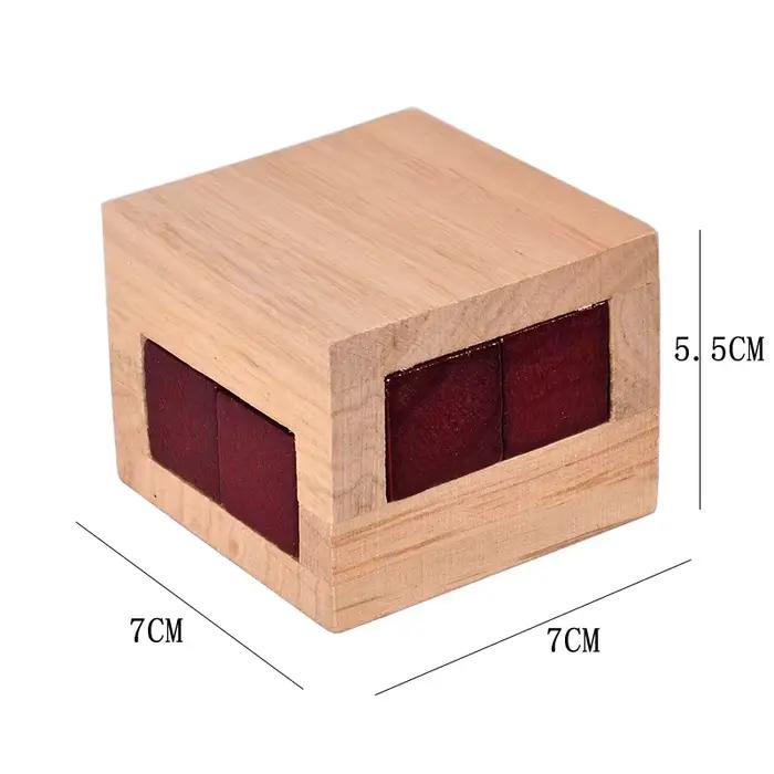 Boite magique en bois Puzzle Luban Lock forme geometrique bois puzzle 3d jeux intellectuels educatifs pour enfants et adultes occassions speciales