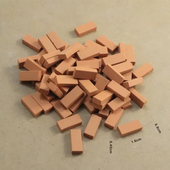 1 à 16 modèles petites briques Mini Simulation briques de construction bricolage Micro paysage maison jouet Antique bâtiment assemblage petite maison