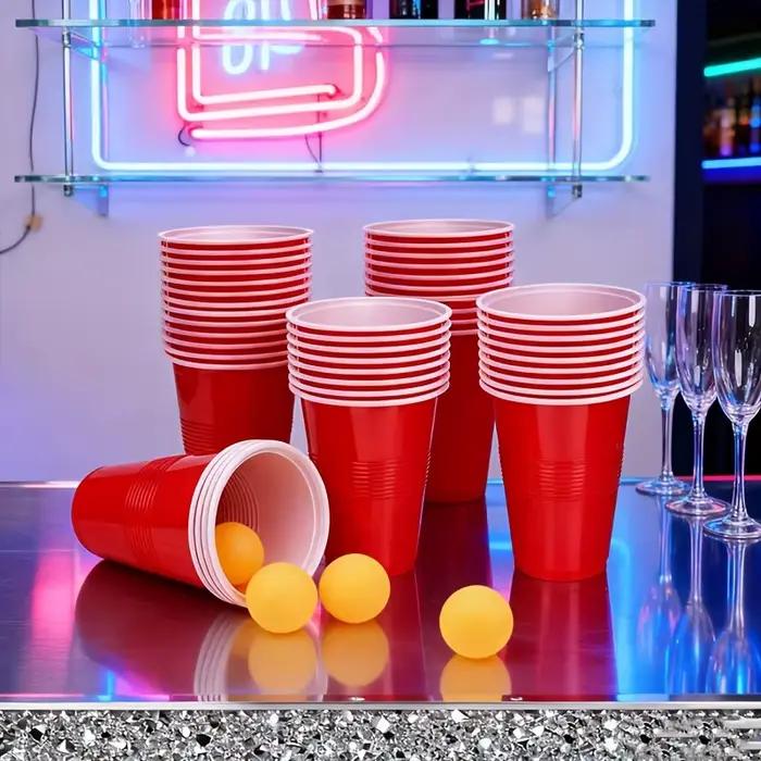 24 gobelets de jeu Beer Pong pour jeux de boisson en plein air, fêtes de camping, fournitures de jeu de bar de Noël, jeux de loisirs en plein air