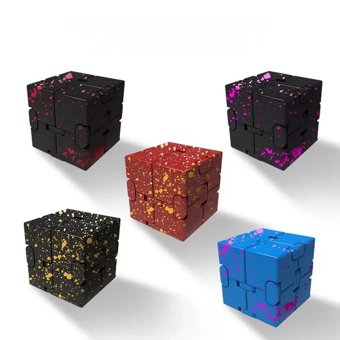 Infinity Magic Figet Cube – jouet doigt en alliage d'aluminium