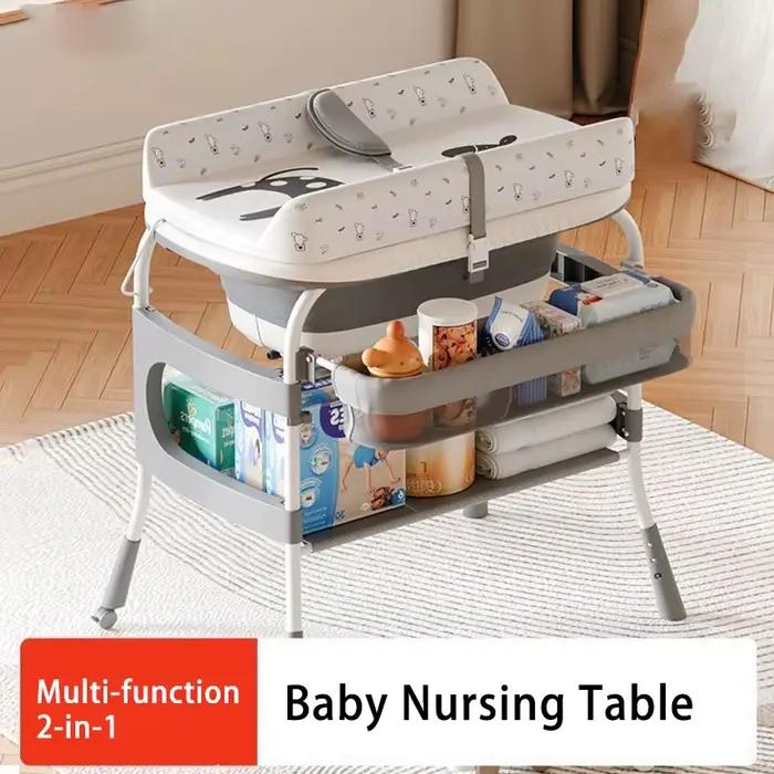 Table d'allaitement 2 en 1 pour bébé multifonctionnelle station de soins des couches occasion naissance baptême anniversaire