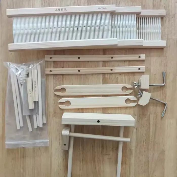 Tisser de tissage multifonctionnel en bois