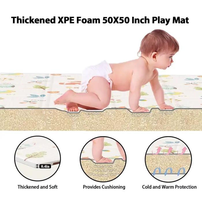 Grand tapis de jeu pliable pour bébé