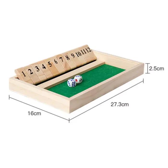 Boîte fermée en bois, jeu de société à dés