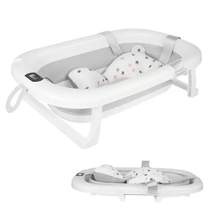 Baignoire pliable pour bébé avec tapis de bain