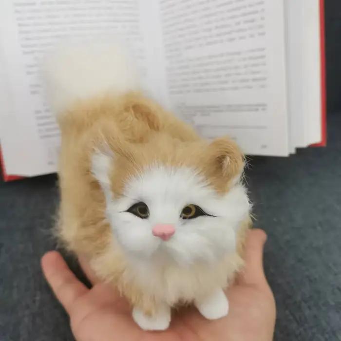 Jouets en peluche de chat de Simulation mignon