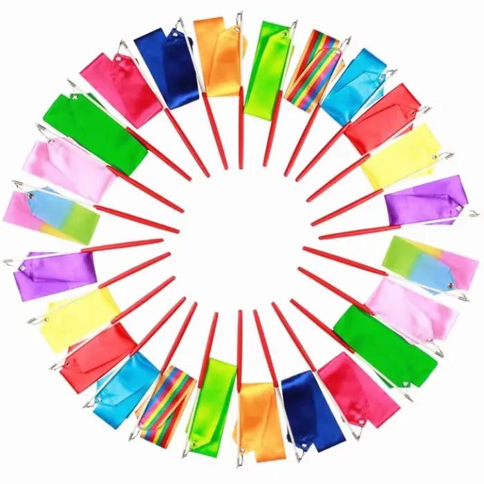 Ruban de brevColoré pour Bâton Arc-en-ciel, 2/4/6m, Accessoire Artistique