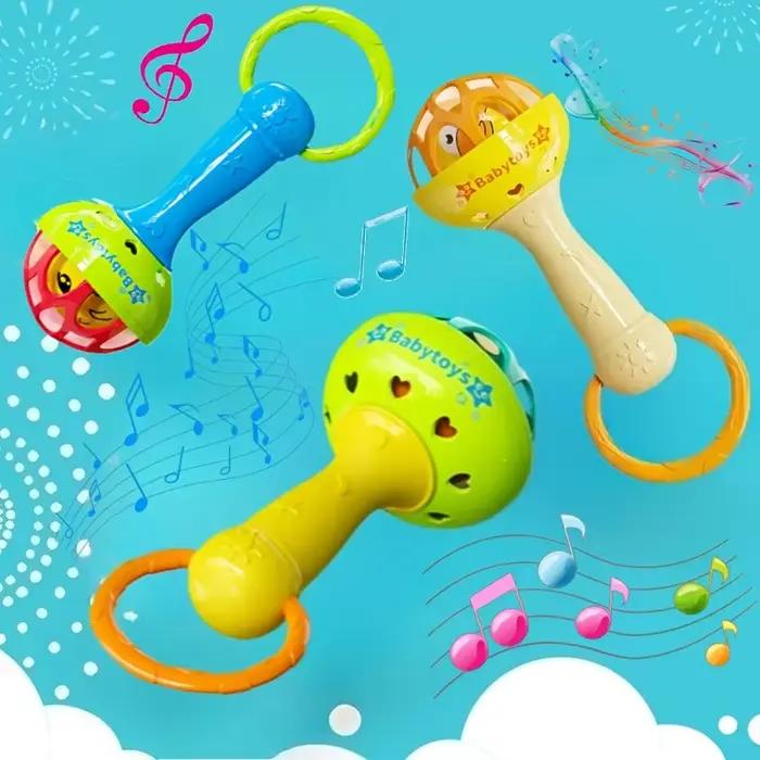 Jouet de cloche vibrante pour bébé avec sonnerie, entraîneur de poignée de motricité Fine, sûr pour les bébés de 0 à 3 ans, entraînement de préhension pour bébé