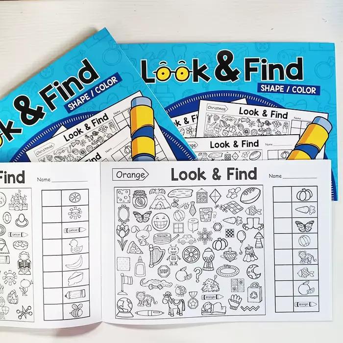 Livre d'activités à regarder et à trouver pour enfants avec des objets cachés