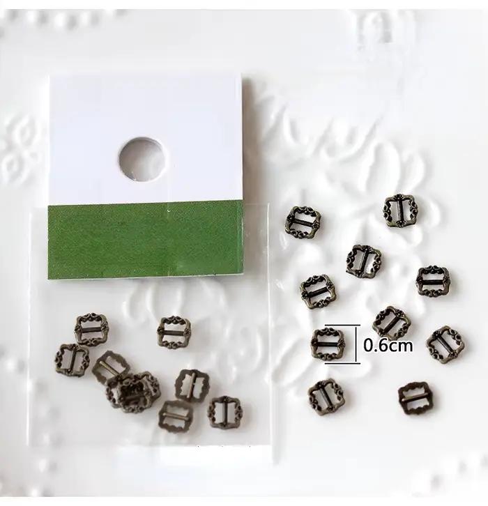 Mini boutons métalliques pour bricolage de vêtements de poupées, sac en jeans, boucles métalliques, vêtements faits main, boutons de scrapbooking, 20 pièces pour occassions spéciales