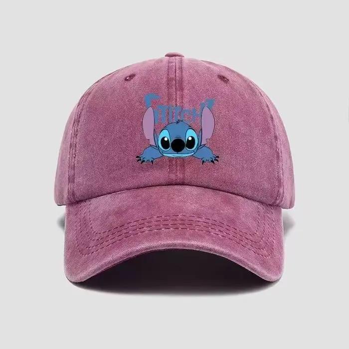 Casquette de baseball en coton lavé Lilo & Stitch pour enfants