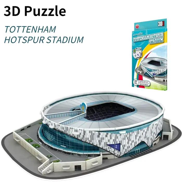 Puzzle de stade de football en papier 3D pour enfants