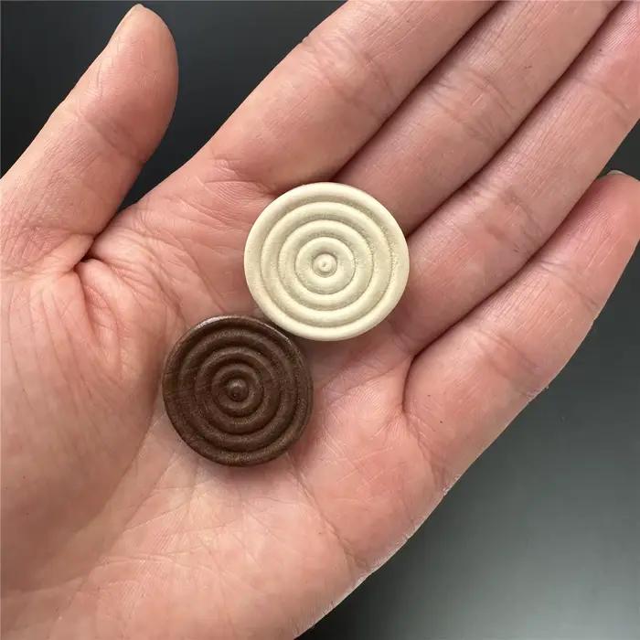 Pions de dames ronds en bois 24 pièces pour jeux de société et backgammon accessoires de jeu de plateau pour adultes et passionnés de stratégie