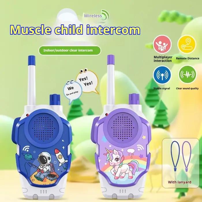 Talkie-walkie 2 pièces, jouets pour enfants, talkie-walkie sans fil, interaction parent-enfant, interaction d'amis, interphone, communication