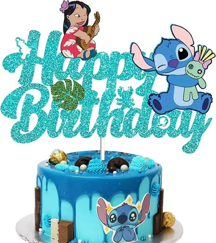 Décoration de gâteau Lilo de Disney pour enfants et adultes, fourniture de fête pour anniversaire, mariage, retour à l'école et plus encore