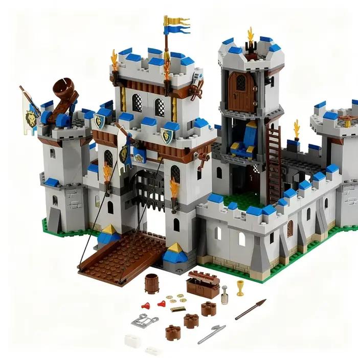 Chateau royal medieval europeen 1003 pieces diy blocs construction cadeau anniversaire occasions speciales
