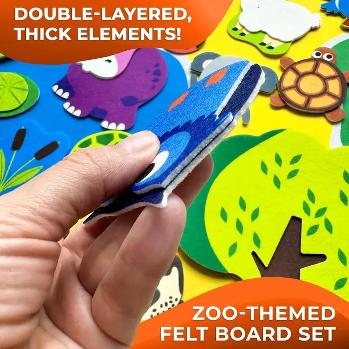Jouets Montessori en feutre de Zoo
