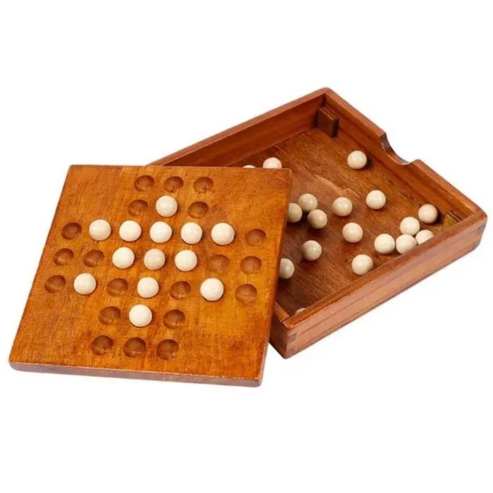 G7NF 1 Ensemble jeu société en bois jeu société Unique Single Single Single Capacité cognitive Capy Toy Chess Family