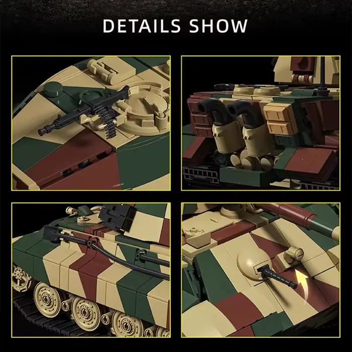 Ensemble de blocs de construction créatifs Tiger King Tank