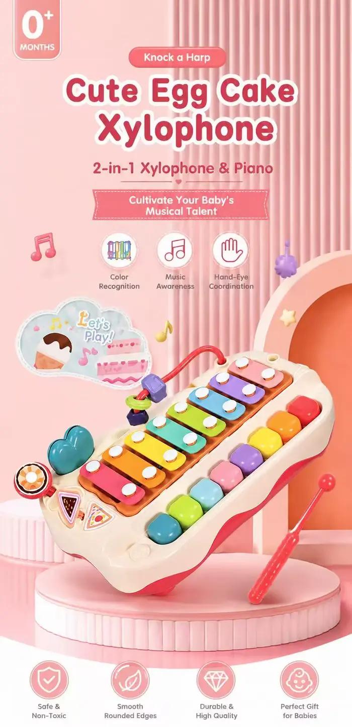 Xylophone en forme de gâteau pour enfants